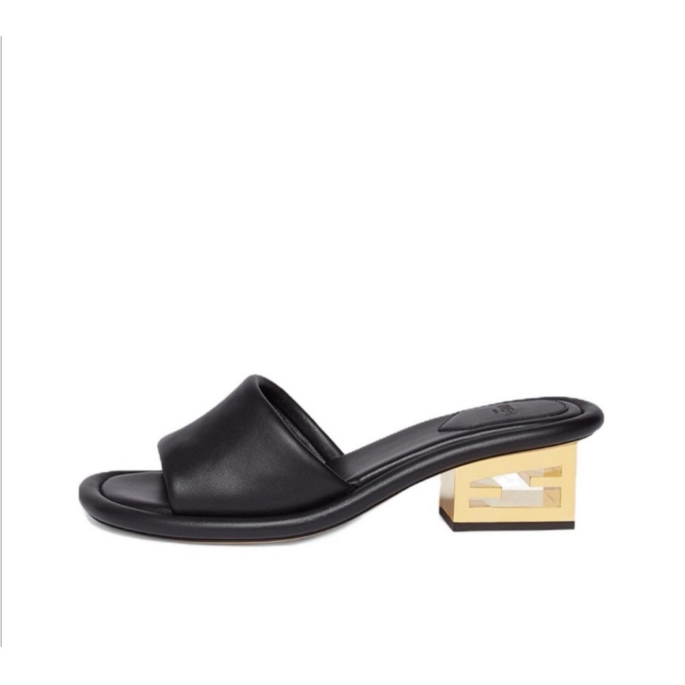 New! Fendi FF Baguette Motif Wide-Band Slides-6.5 - Picture 3 of 9